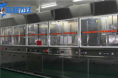 非标超声波喷淋清洗机上的风切吹水工艺，你知道吗？